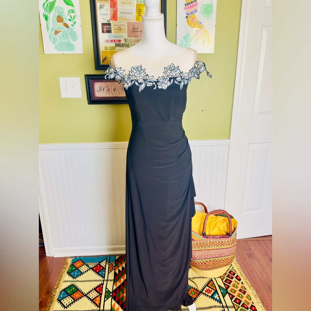Formal Black & White Evening Gown